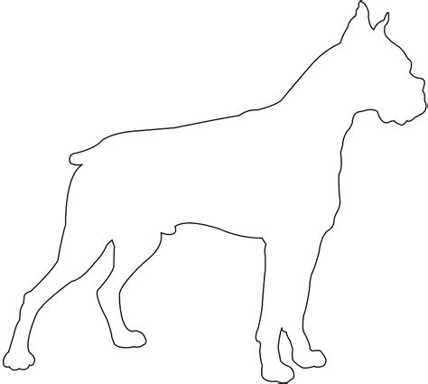 outline of a boxer dog